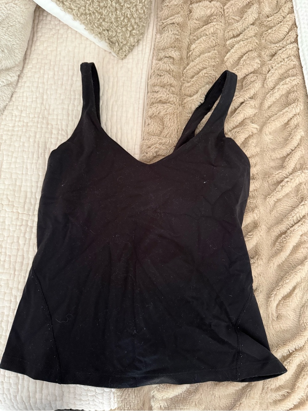 lululemon athletica Black V-Neck Tank Top